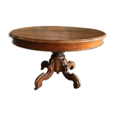 Table ovale à manger Napoléon III avec 3 allonges