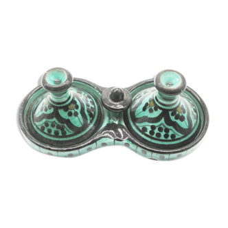Salière et poivrière en céramique marocaine