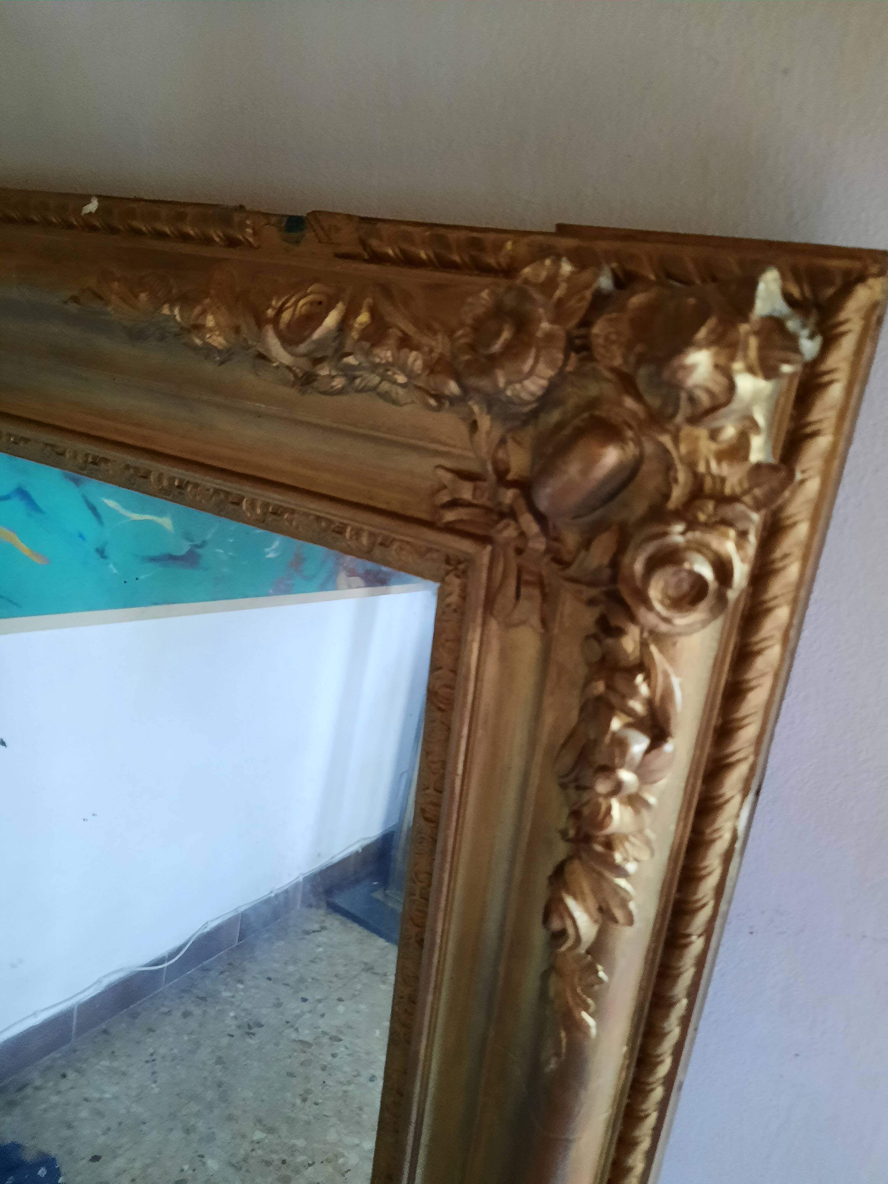 Very large gold mirror