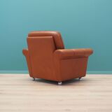 Leather armchair, Danish design, 1960s, production: Denmark