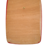 Retro free-form mirror felt wood 49 x 36