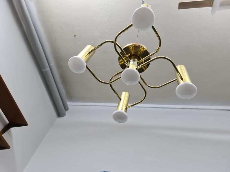 Vintage ceiling light by Leola Lighting Germany