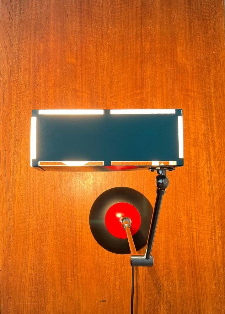Lampe de table minimaliste de l'ère spatiale allemande du milieu du siècle par Hoffmeister Leuchten, années 1960