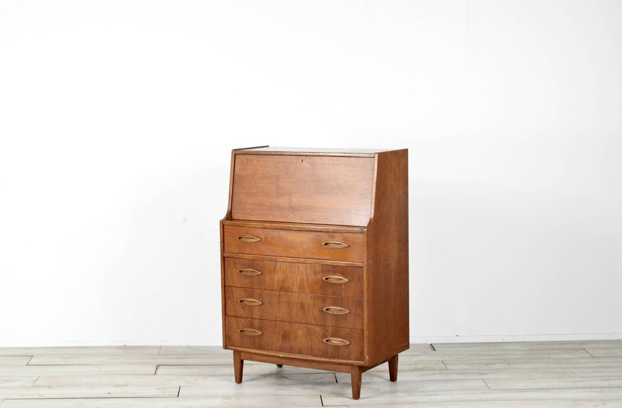 Vintage Midcentury 'Jentique' Danish Style Teak Bureau / Cabinet