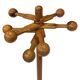 Vintage Pinewood Sputnik Freestanding Coat Rack, 1970s Design