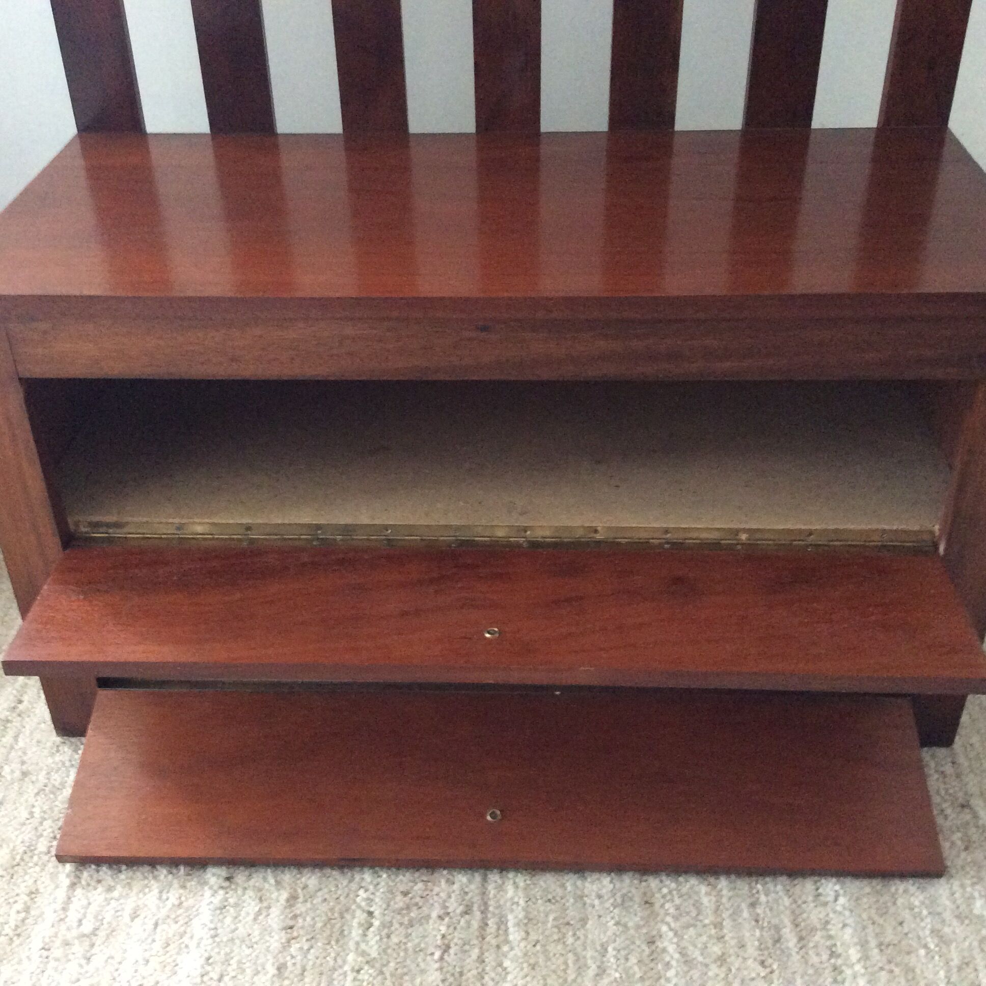 Vintage 60s wardrobe with bench and shoe furniture