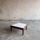 Mid-Century Warm Brown Wood Low Side Table with Sleek Profile (1950s–60s)