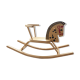 Cheval à bascule en bois