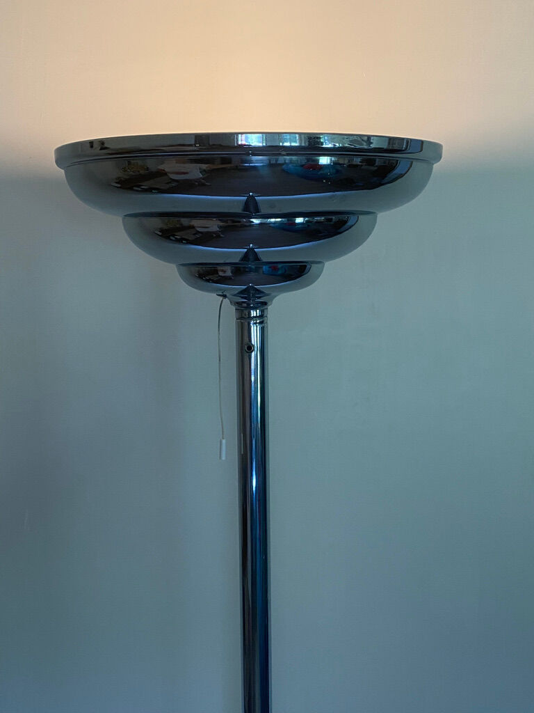 Floor lamp chrome metal