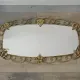 Miroir ovale années 50 en laiton - 38x69cm