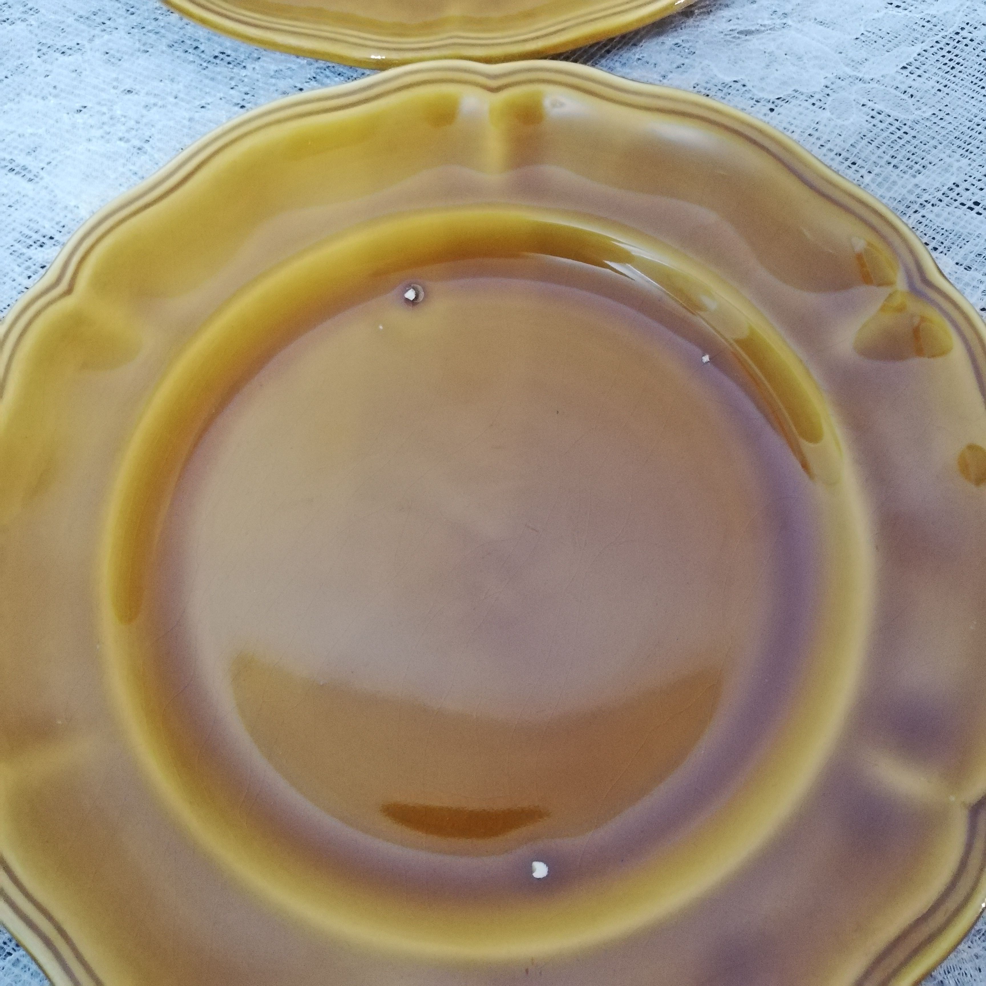 9 dessert plates Lunéville model Louis XV Honey
