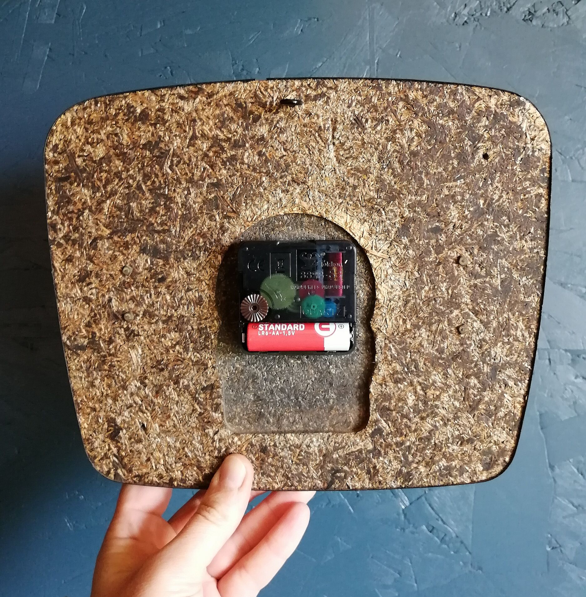 Vintage clock silent wall pendulum "Kienzle Formica white gray"