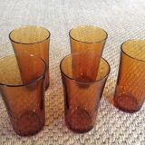 Series of 5 vintage glasses