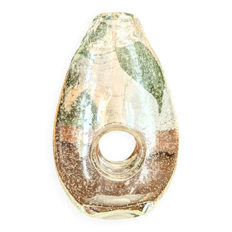 vintage blown bubble glass vase