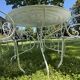 White lacquered wrought iron garden furniture — Belle Époque / 1950s style