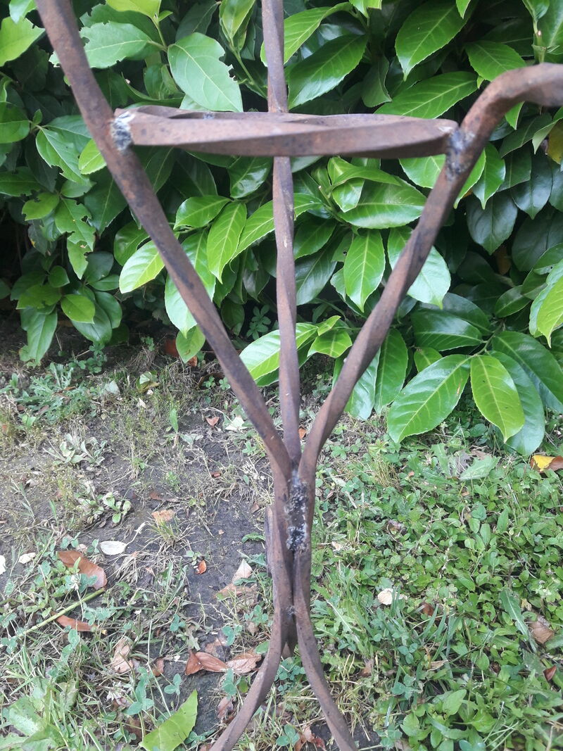 Porte plante h135cm fer torsadé vintage