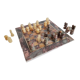 Chess game with vintage onyx board