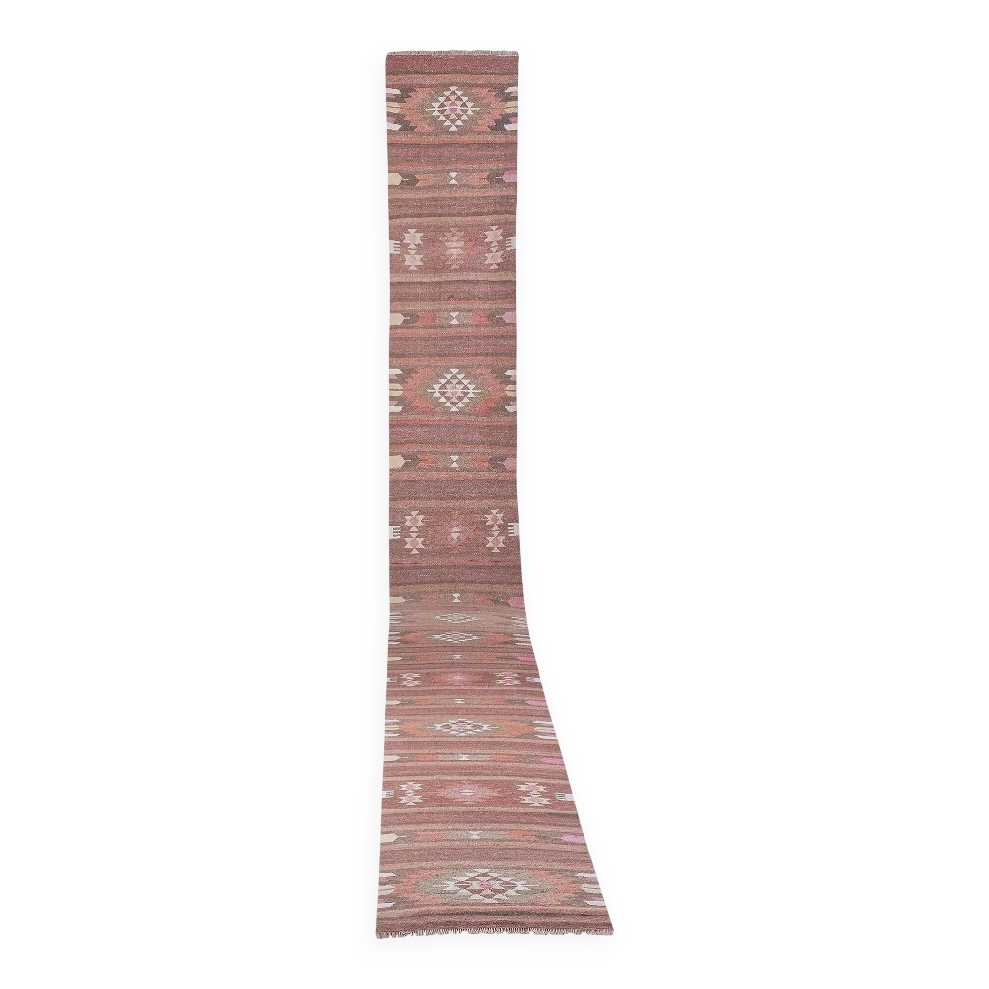 Vintage Turkish hallway rug 80x720 cm