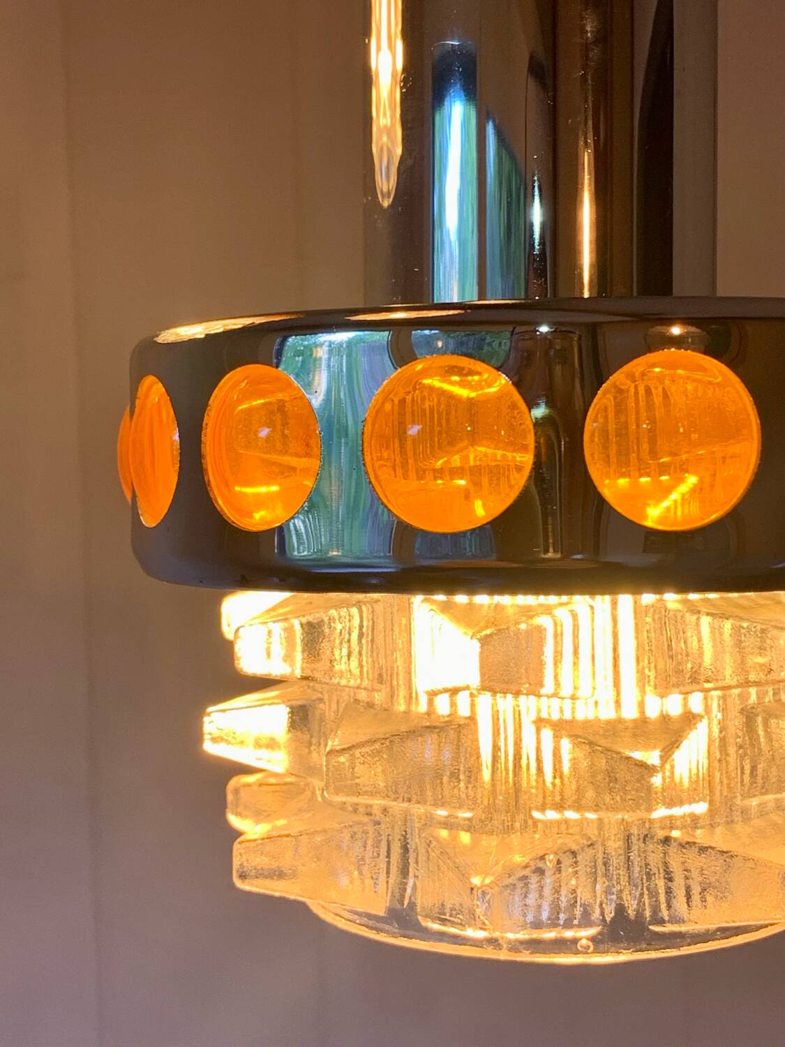 Suspension space age 3 lights Raak Amsterdam 70s