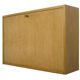 Wall secretary in vintage varnished oak 1950s