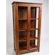 Grande vitrine / vaisselier en bois exotique. 175 cm. Deco vintage