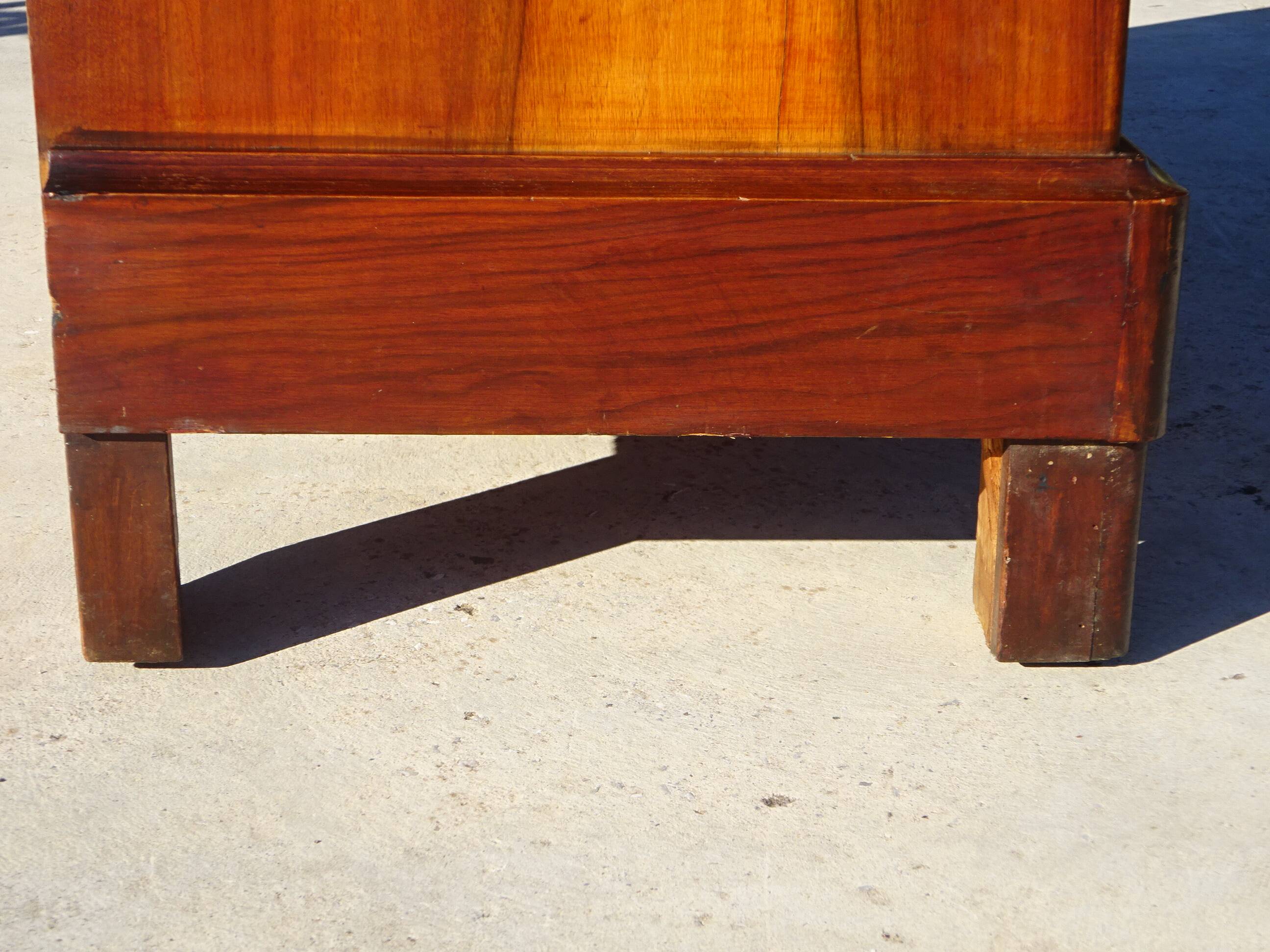 Commode en acajou et marbre blanc époque Restauration