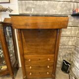 Louis xvi style secretary in walnut late 19th c. with drawers