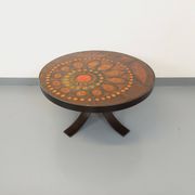 Vintage round coffee table from the 60s 70s by Raymond Corroyez in ceramic