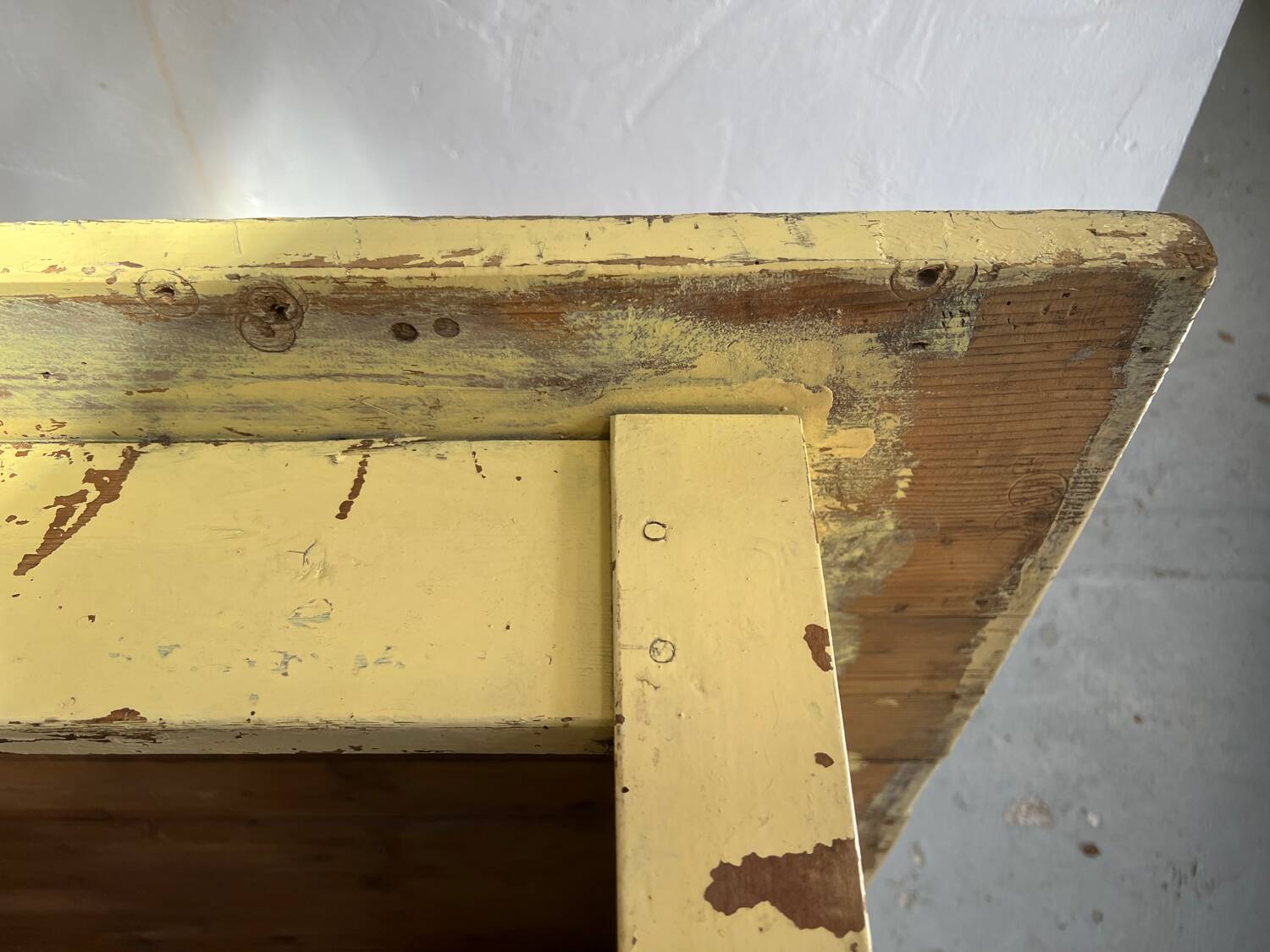 Table de ferme vintage en bois