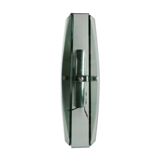 Colored glass wall lamp, Véca, 70s