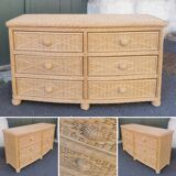 Wicker chest of drawers