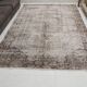 Grey Oushak Antique Wool Carpet