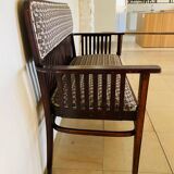 Art Nouveau style bench - Jacquard fabric