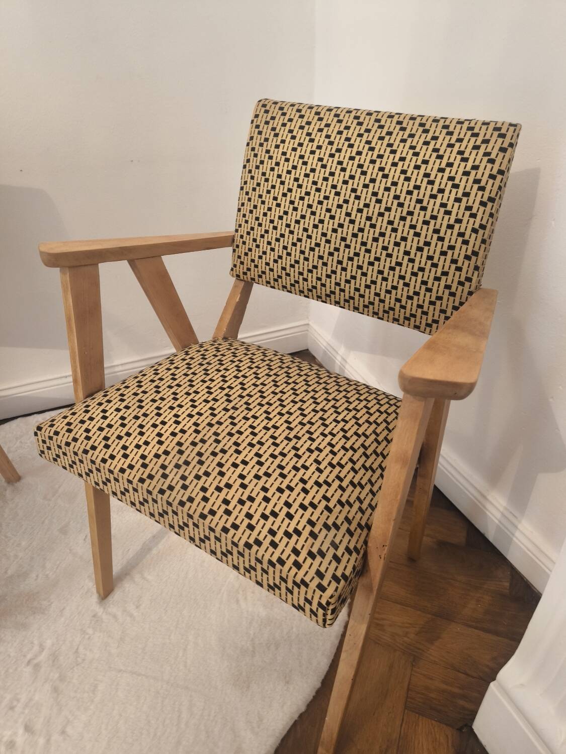 Paire de fauteuils bridge vintage 1950