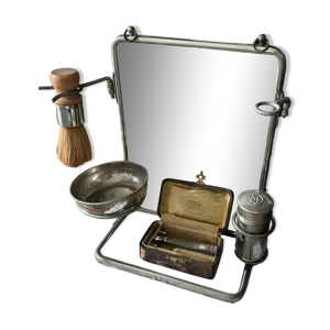 Ensemble miroir de barbier et set