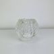 Cut glass candle holder, sphere, snowball style Kosta Boda