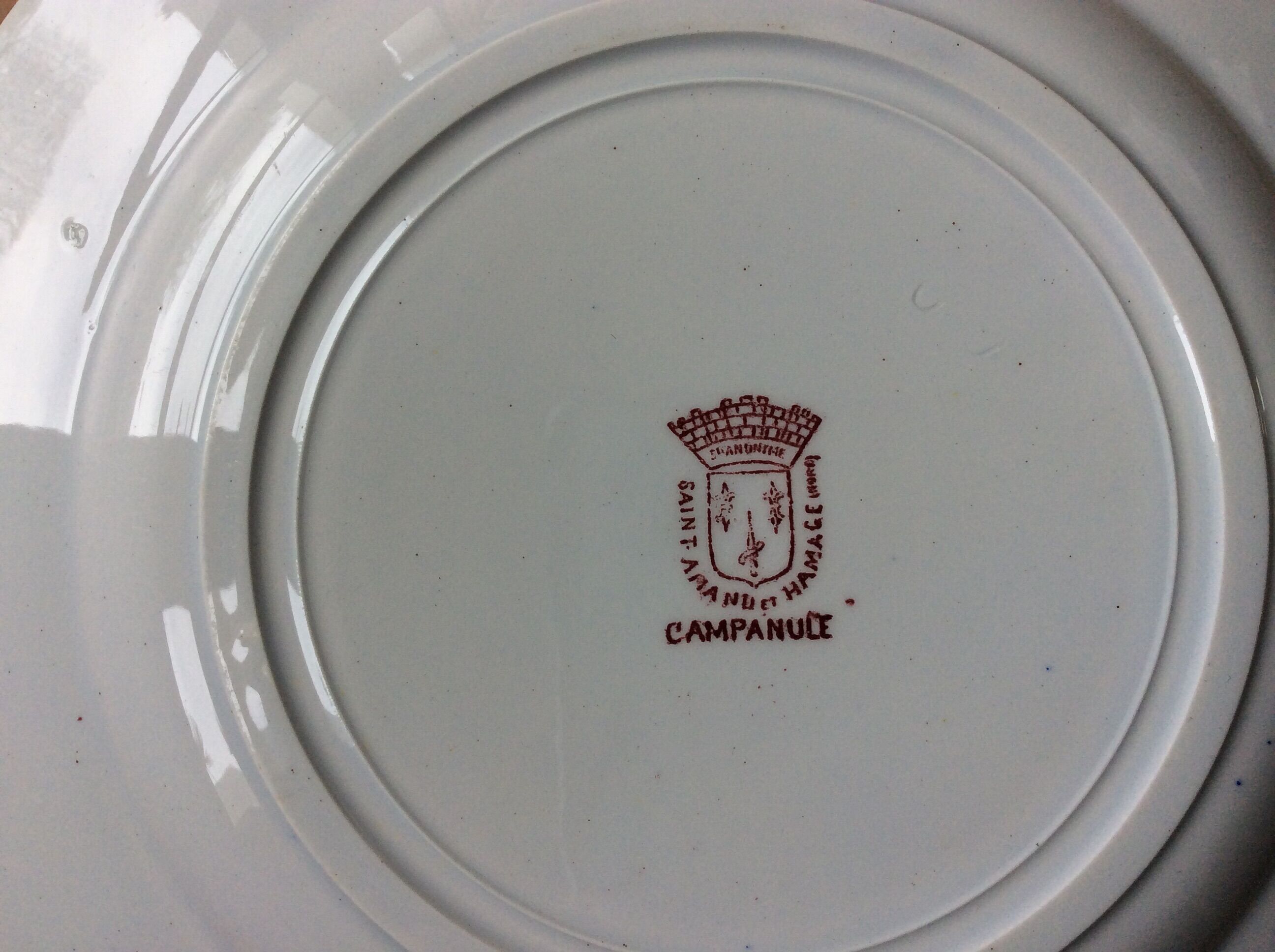 Series of 6 old flat plates Iron Land