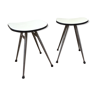 Paire de tabouret formica pieds compas