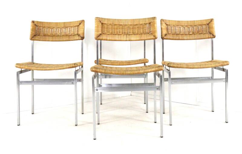 Set of 4 dining chairs 'Wehl' - japandi - wabi-sabi style