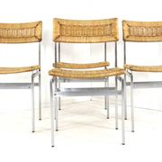 Ensemble de 4 chaises de salle à manger 'Wehl' - style japandi - wabi-sabi