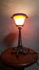 Lamp iron forge tulip pate glass signs 1930