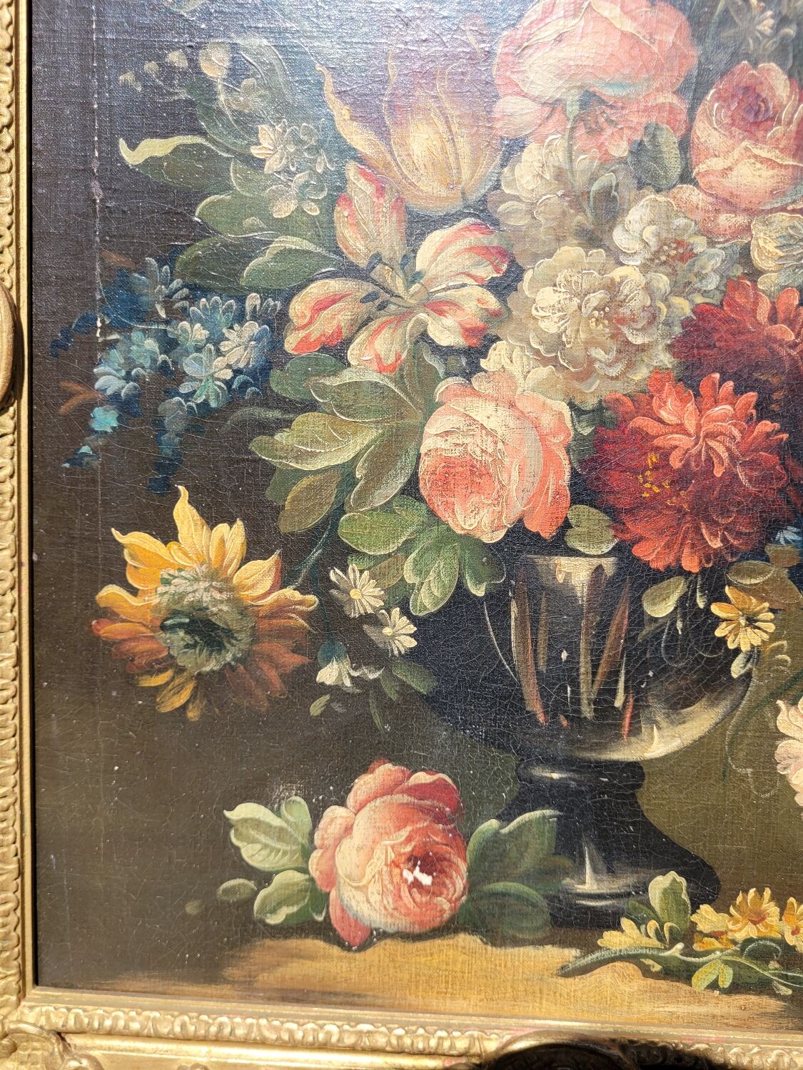 Oil painting bouquet of flowers