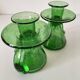 Duo de bougeoirs en verre bullé vert – Verrerie de Biot