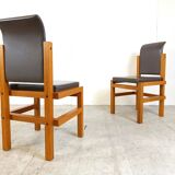 Solid oak dining chairs by Meubelatelier Vanda, 1970s