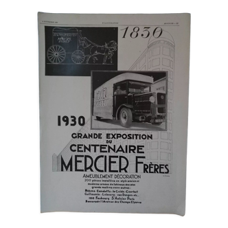 A paper advertisement Mercier Frères