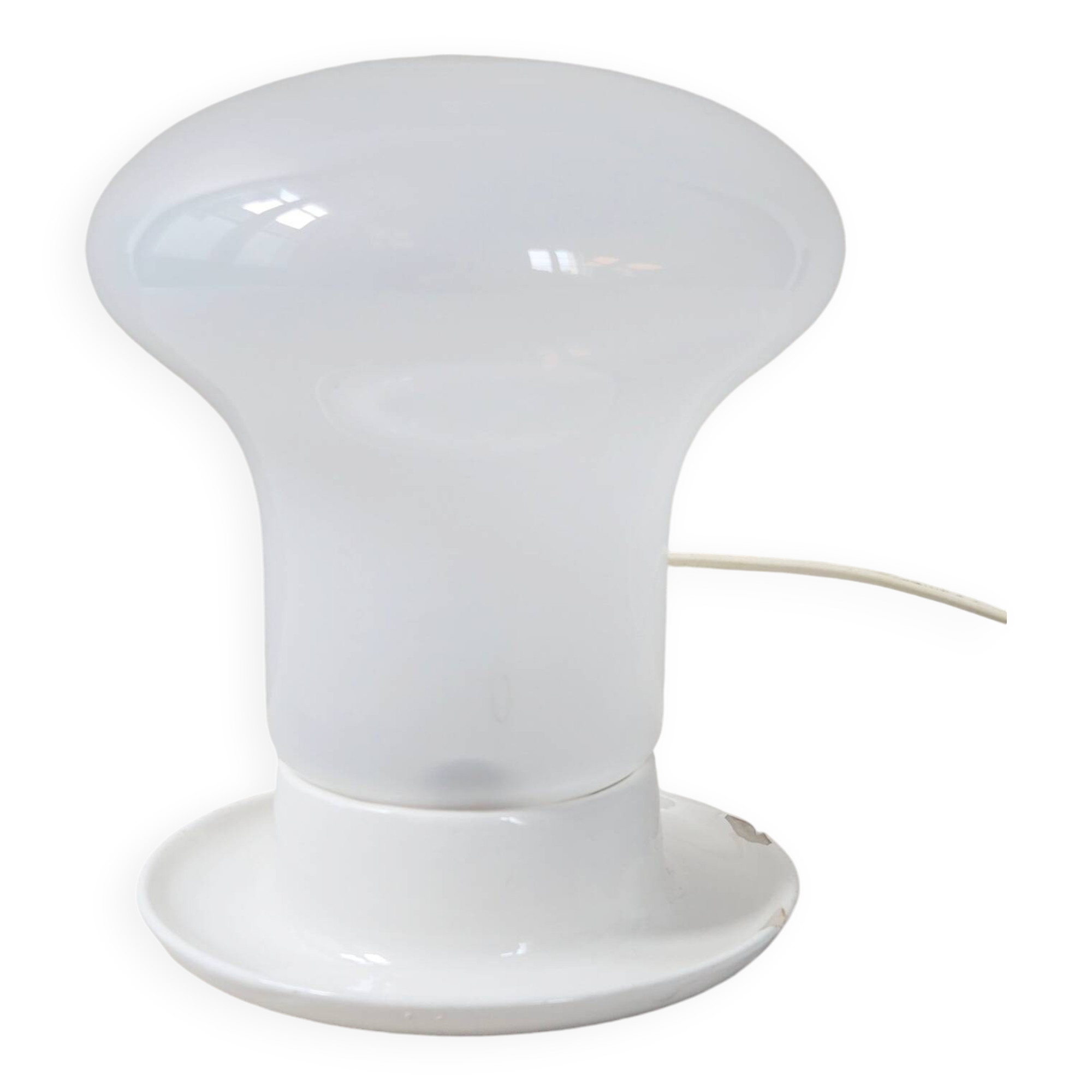 Lampe italienne en verre et céramique, 1960