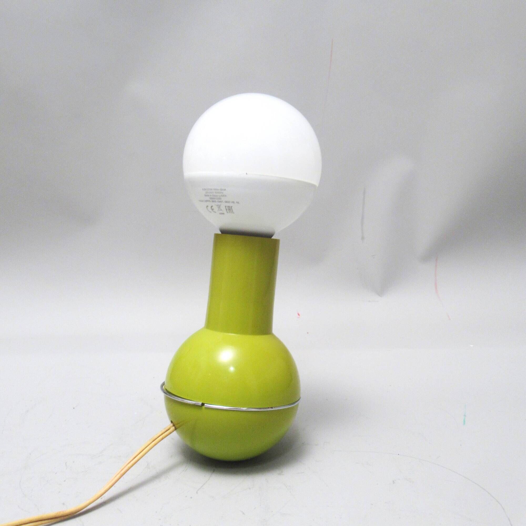 Italian culbuto lamp in khaki by Lamperti from the 1970s.