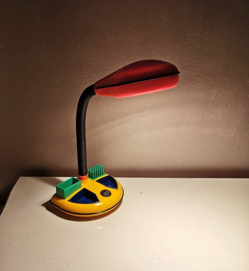 1980s plastic desk lamp