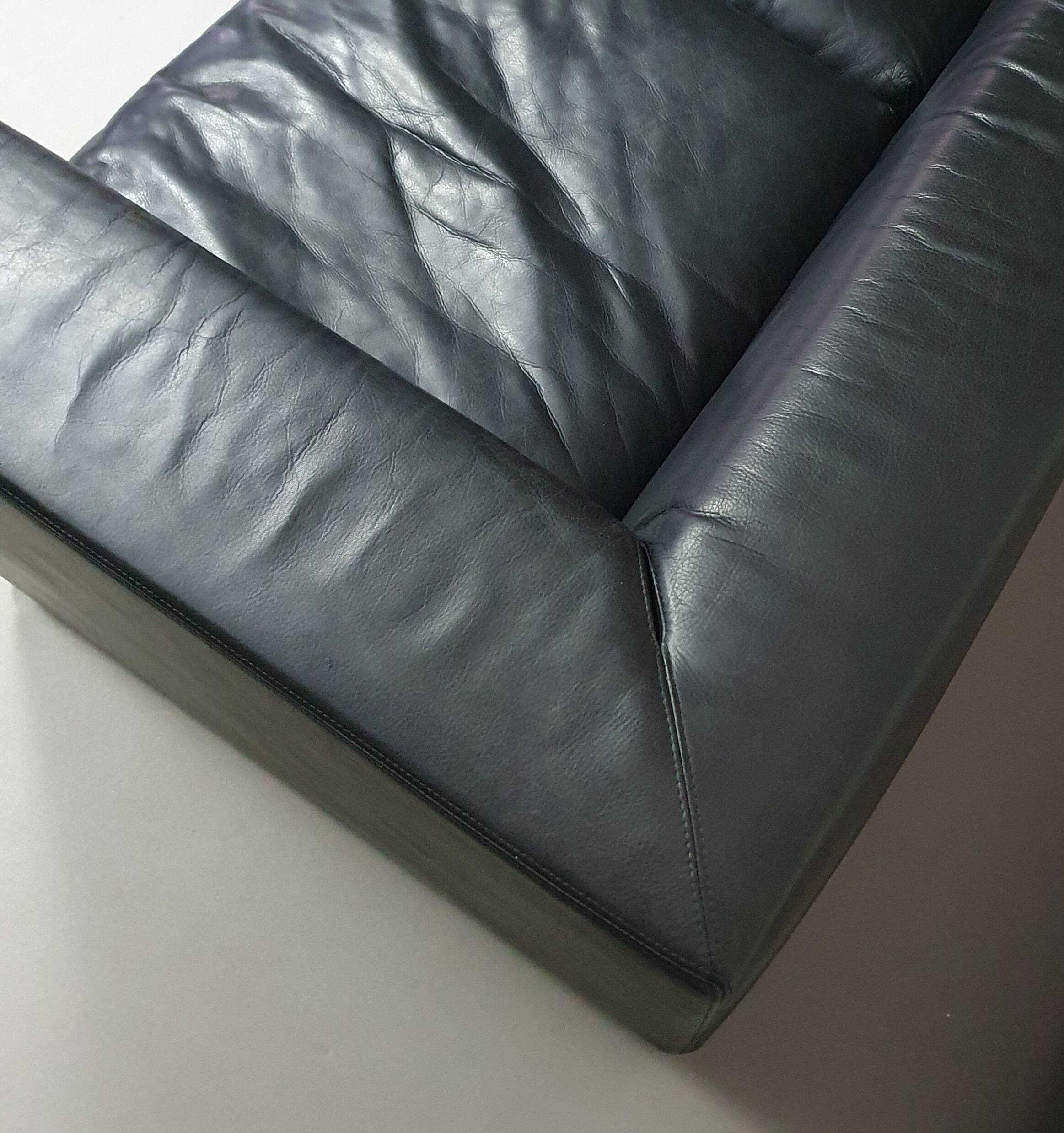 Wittmann leather sofa Camin by Paolo Piva