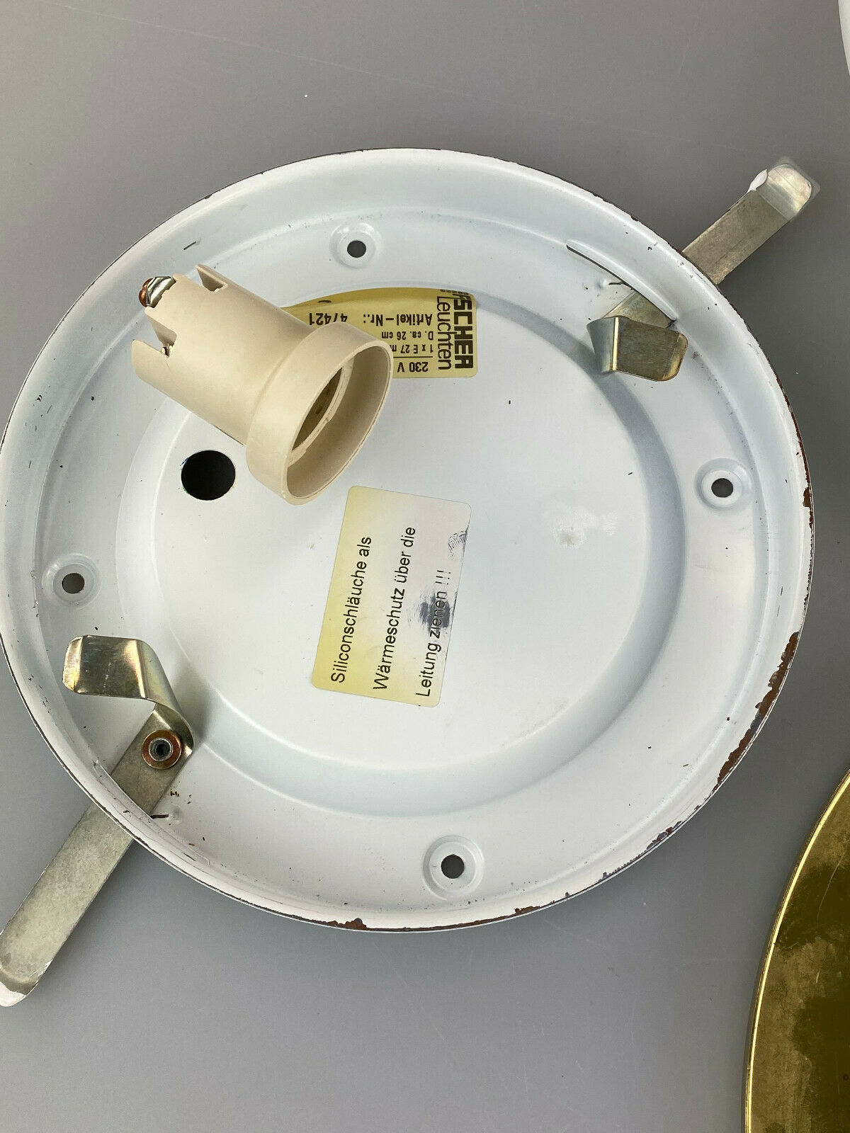 70s Fischer Leuchten Plafoniere ceiling lamp glass space design lamp 70s